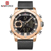 NAVIFORCE NF9172 Men Watch Quartz Digital Male Clock Military Sport Stainless Steel Top Brand Luxury Man Wristwatch